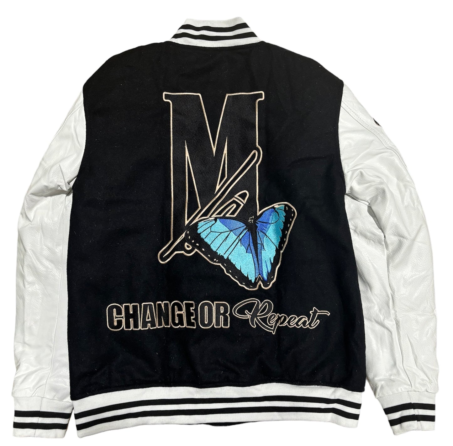 SELENA’S BLACK/WHITE LETTERMAN JACKET