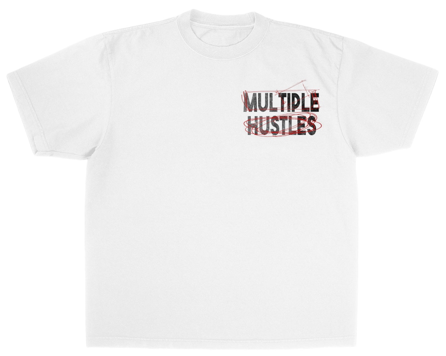 The Hustle Hard Collection White T-Shirt