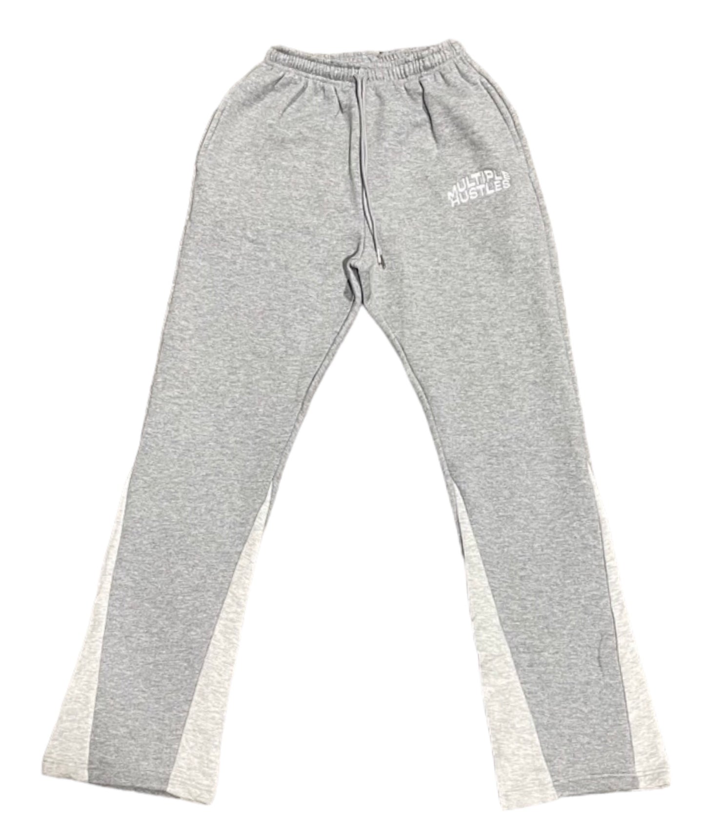 Grey/White Flare Joggers