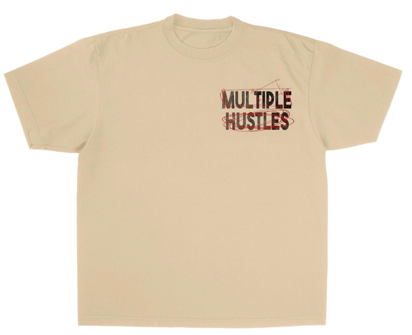 The Hustle Hard Collection Tan T-Shirt