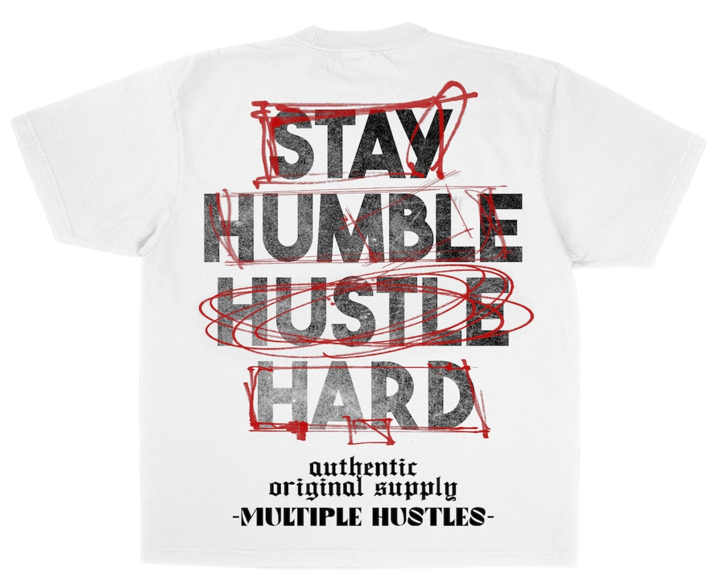 The Hustle Hard Collection White T-Shirt