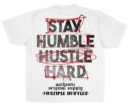 The Hustle Hard Collection White T-Shirt